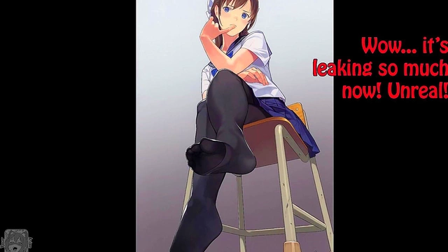 Horny Anime Chick Teases With Foot Fetish Jerk-Off Challenge