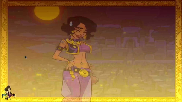 Hot Princess Jasmine Sucks Dick & Fucks cartoons for Steamy Video Game Sex Scene
