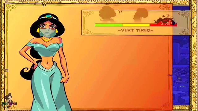Hot Princess Jasmine Sucks Dick & Fucks cartoons for Steamy Video Game Sex Scene