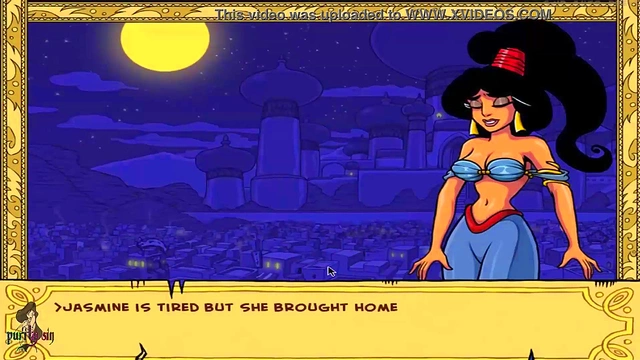 Hot Princess Jasmine Sucks Dick & Fucks cartoons for Steamy Video Game Sex Scene