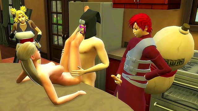 Naruto Hentai – Gaara Fucks Temari in the Kitchen for Hardcore Cuckold Fun