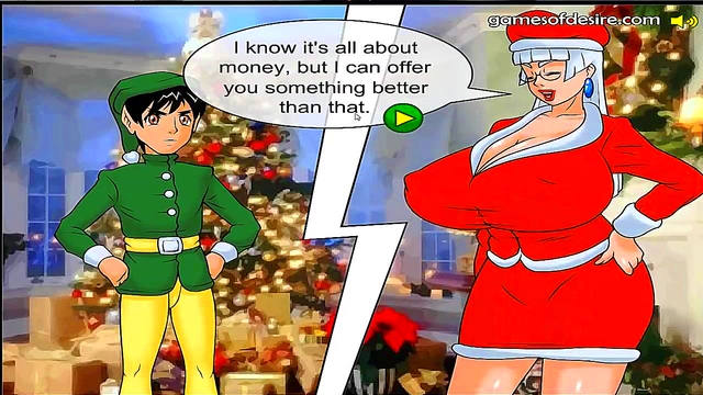 Xmas Bonus Turned Into Hot Hentai Sex With Games Character