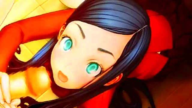 Cute Tsun Dere Anime Girl Rings Bell for-exciting 3D Hentai Action