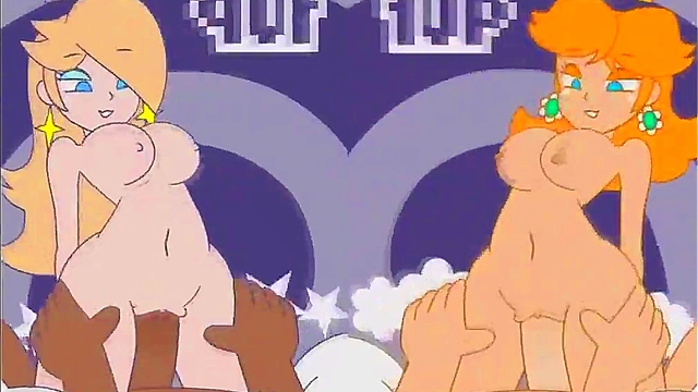 Rosalina & Daisy Split for Hentai Fun in Nintendo Adventure