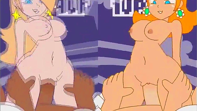 Rosalina & Daisy Split for Hentai Fun in Nintendo Adventure