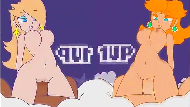 Rosalina & Daisy Split for Hentai Fun in Nintendo Adventure