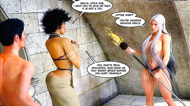 Cute Teen Lesbians With Big Tits Masturbate & Pleasure Each Other In 3D HentaiComic