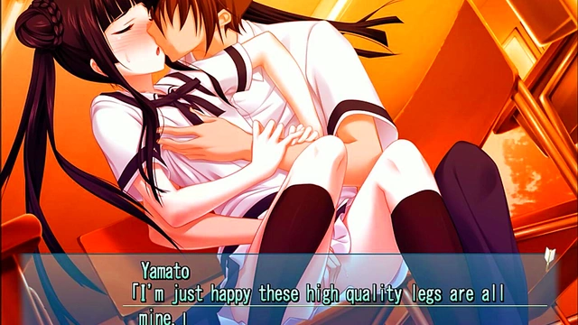 School-Girl Teen With Small Tits Kisses And Teases In Busty Anime Eroge Scene