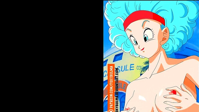 Bulma Shows Off Her Pussy and Tits in Dragon Ball Hentai Anime Action