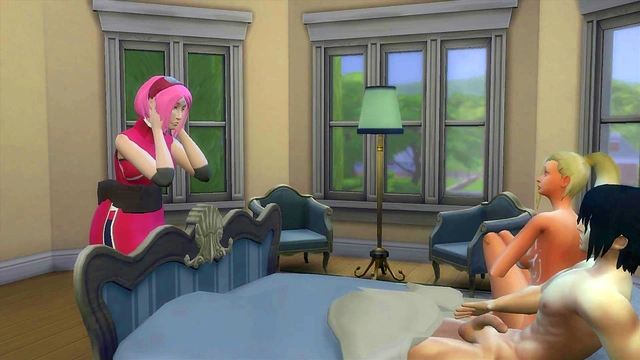 Sakura Catches Her Friend Ino Cheating With Married Sasuke in Naruto Hentai Drama