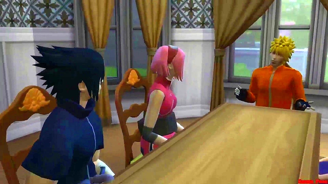 Sakura Catches Her Friend Ino Cheating With Married Sasuke in Naruto Hentai Drama