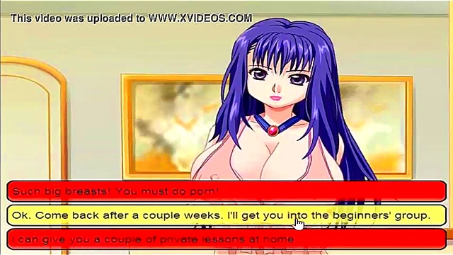 Sexy Anime Milf Shows Off Big Boobs With Wild Dance Moves In Hardcore Sex Game