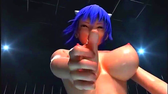 Horny Azul Dances Seductively in erotic Anime Scene