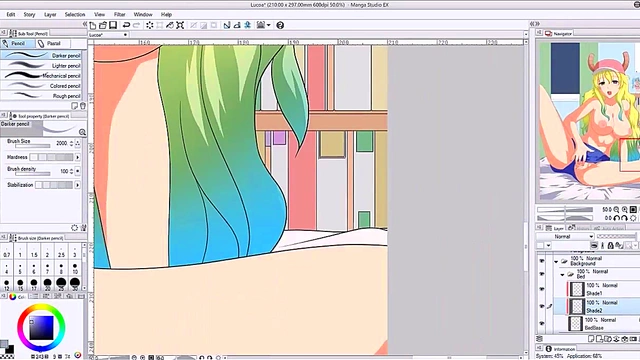 Wet Pussy Lucoa masturbates & Shows Off Lewd Oppai in Anime Art Speedpaint