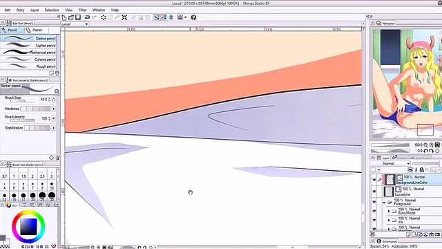 Wet Pussy Lucoa masturbates & Shows Off Lewd Oppai in Anime Art Speedpaint