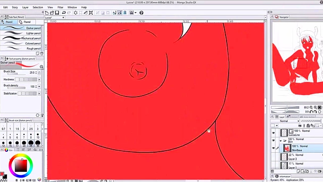 Wet Pussy Lucoa masturbates & Shows Off Lewd Oppai in Anime Art Speedpaint