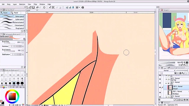 Wet Pussy Lucoa masturbates & Shows Off Lewd Oppai in Anime Art Speedpaint