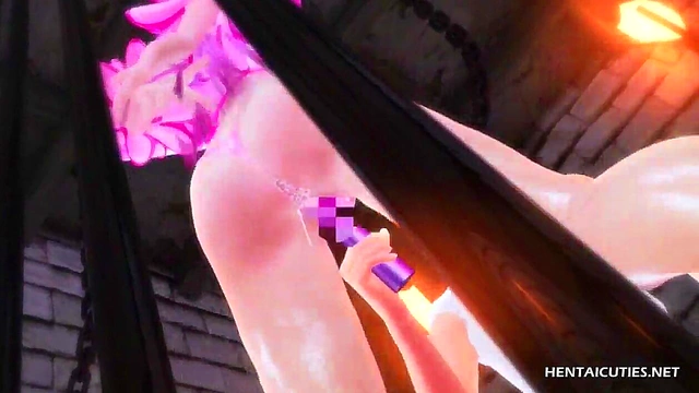 Handcuffed 3D Hentai Babe Gets Fucked Hard With Dildo In Hardcore BDSM Scene