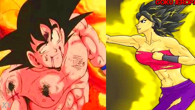 Goku Fucks Caulifla in steamy Dragon Ball Hentai Session