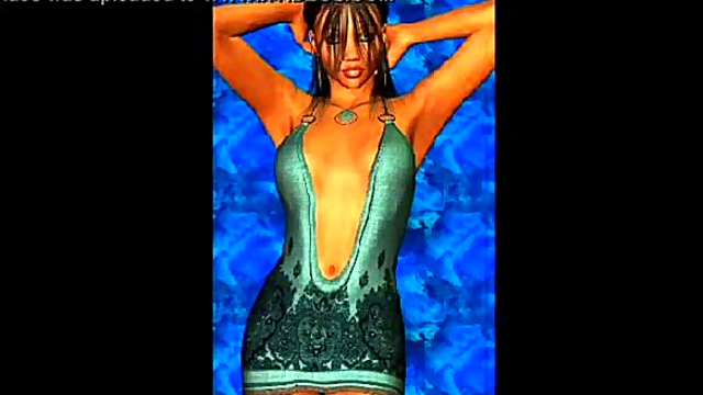 Virtual Anime Babe Strips Off Panties for Hardcore Blowjob Fun