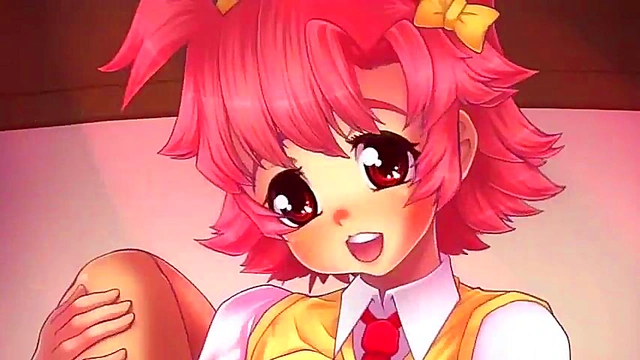 Horny Anime Babe Gives Blowjob & Handjob With Perky Boobs For Hot Finish