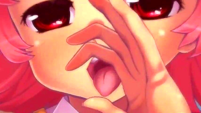 Horny Anime Babe Gives Blowjob & Handjob With Perky Boobs For Hot Finish