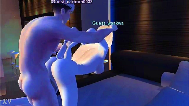 Kawaii Emo Cartoon Waakwa Gets Pounded In Virtual Game Life Sex Session