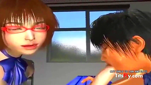 3D Anime Schoolgirls Enjoy Intense Session With GAME Character