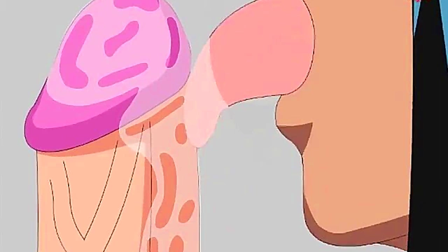 Nico Robin Gives Intense Blowjob & FacialCumshot in One Piece Hentai Anime