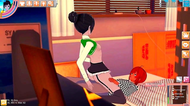 Pale Brunette in 3D Hentai Koikatu Nails Hardcore Blowjob & Handjob Session