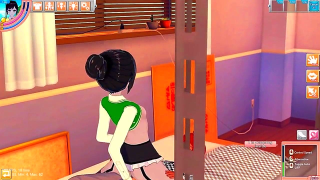 Pale Brunette in 3D Hentai Koikatu Nails Hardcore Blowjob & Handjob Session