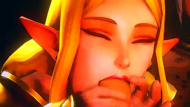 Zelda Cartoon Gets The Royal 3D Blowjob & Swallow Treatment