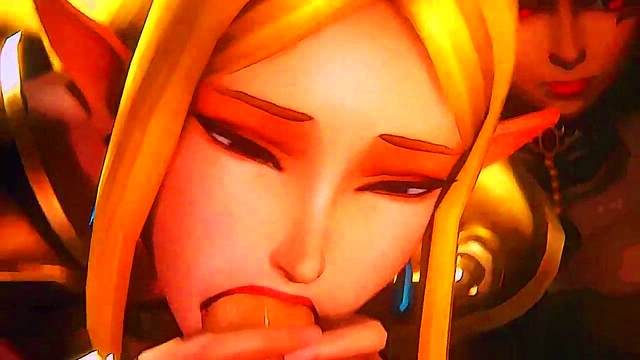 Zelda Cartoon Gets The Royal 3D Blowjob & Swallow Treatment