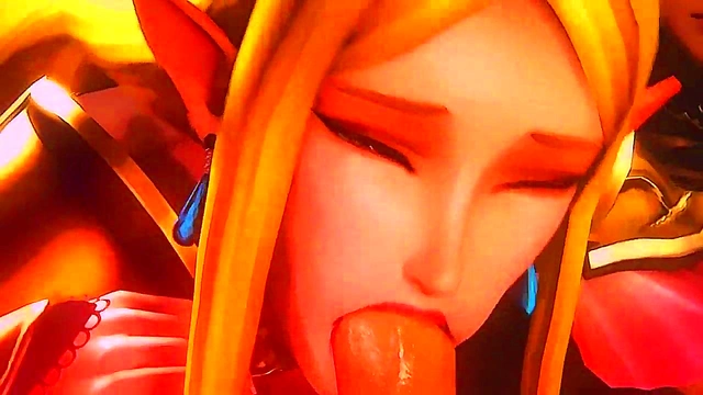 Zelda Cartoon Gets The Royal 3D Blowjob & Swallow Treatment