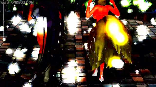 Half-Naked Anime Girls Dance & Sing Seductively In MMD Cartoon Style