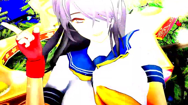 Half-Naked Anime Girls Dance & Sing Seductively In MMD Cartoon Style