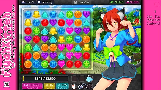 Hentai Gamer Girl Gets Intimate in HuniePop Dating Sim Adventure