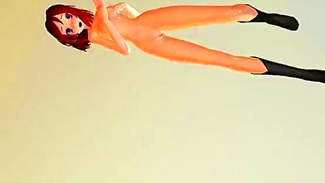 Sexy Redhead Toon Babe Shows Off Her Sweet Pussy In 3D Hentai Anime