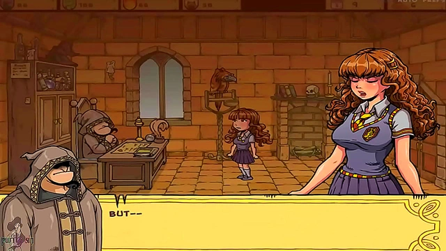 Hermione Sluts It Up for Snape in Akaburu's Anime Witch Trainer Cosplay Fantasy