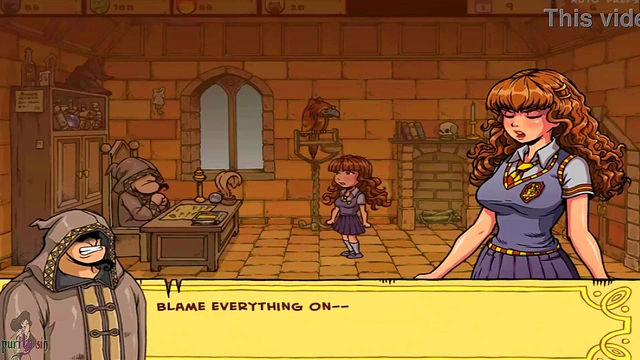 Hermione Sluts It Up for Snape in Akaburu's Anime Witch Trainer Cosplay Fantasy