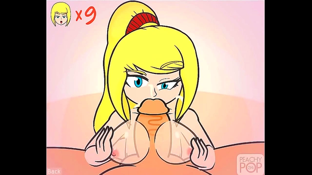 Zero Suit Samus Gets Naughty in Super Smash Titans Blowjob Scene