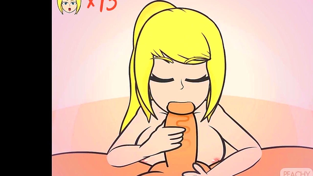 Zero Suit Samus Gets Naughty in Super Smash Titans Blowjob Scene