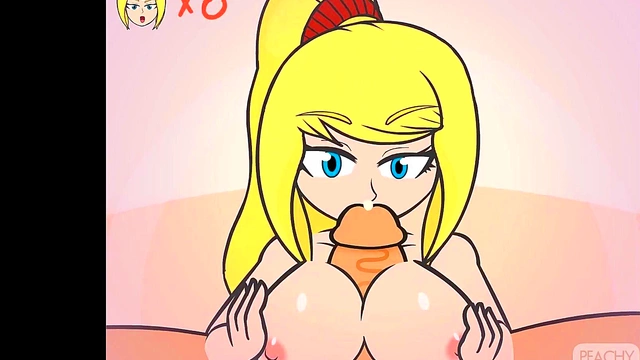Zero Suit Samus Gets Naughty in Super Smash Titans Blowjob Scene