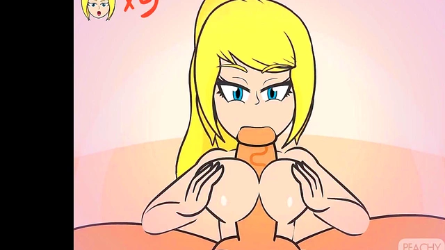 Zero Suit Samus Gets Naughty in Super Smash Titans Blowjob Scene