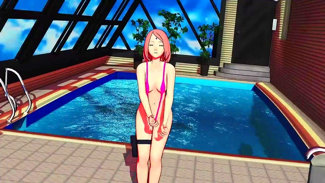 Hot Sakura Haruno Dances Seductively in Anime Hentai Action