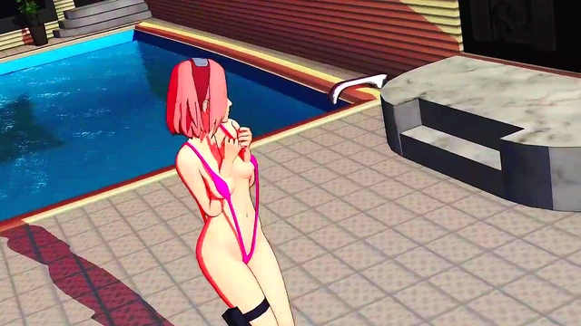 Hot Sakura Haruno Dances Seductively in Anime Hentai Action