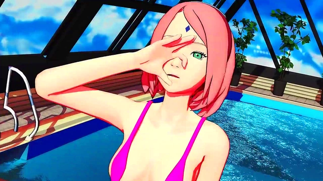 Hot Sakura Haruno Dances Seductively in Anime Hentai Action