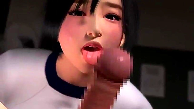 Horny 3D Anime Girl Gives Intense FootJob To Umemaro