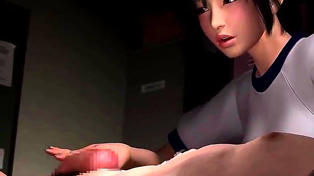 Horny 3D Anime Girl Gives Intense FootJob To Umemaro