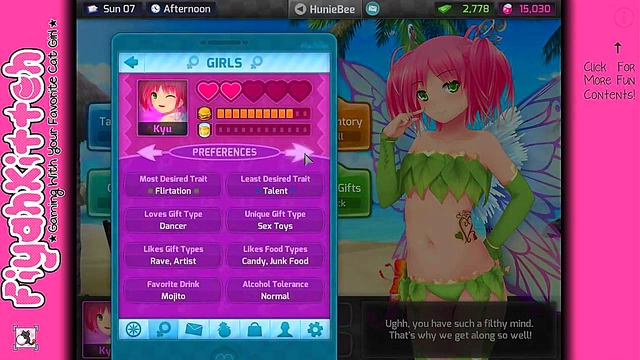 HuniePop Game Sim – Cute Anime Girl Dating walkthrough for Excited Gamers